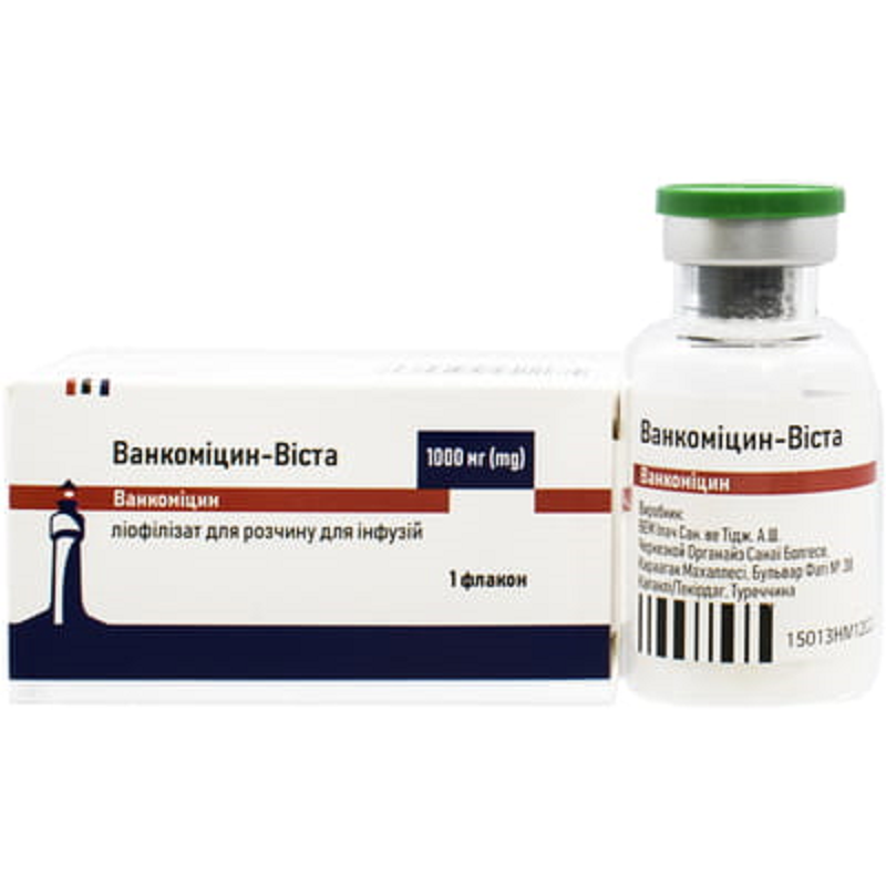 Ванкоміцин-Віста ліоф. д/р-ну д/інф. 1000мг фл. №1